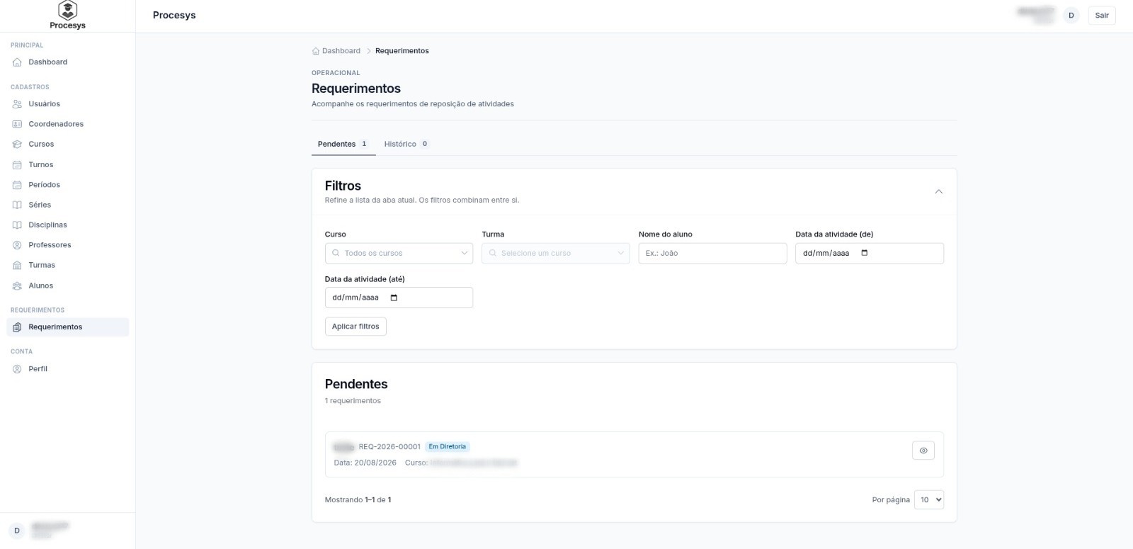 Visão geral do Procesys